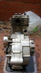 The 250 Suzuki Going In The XT Carb Side (Before)